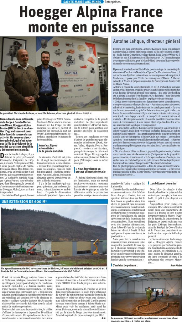 Article DNA | Hoegger Alpina France